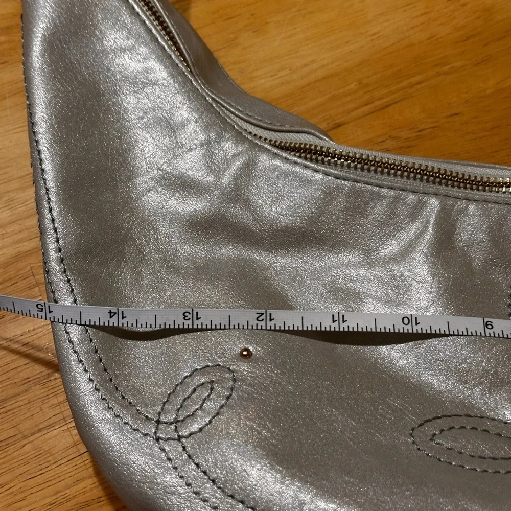 Elegant Silver Women's Hobo Bag